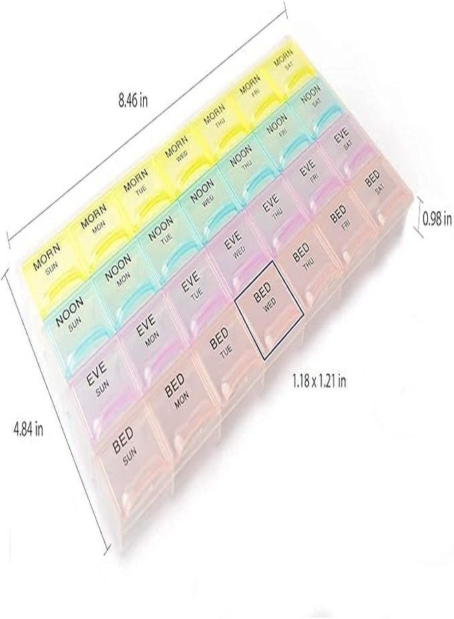 FASHRAMP Weekly Pill Organizer Box | 7-Day Multi-Compartment Design | PP Material, Pastel Colors | Daily Medicine Storage for Vitamins, Supplements & Pills (2 Line) - Image 3